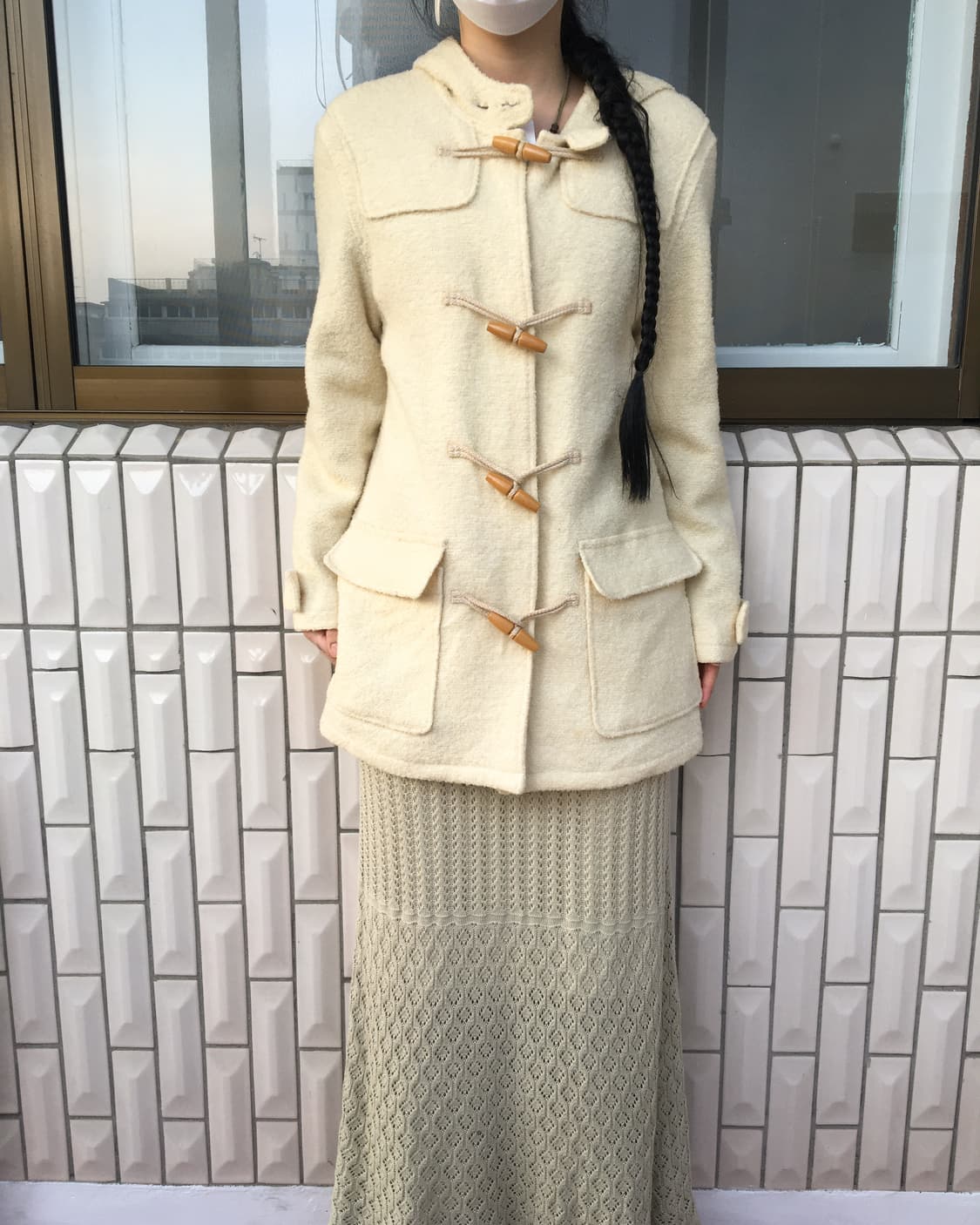 Duffle button hood coat 상품이미지1