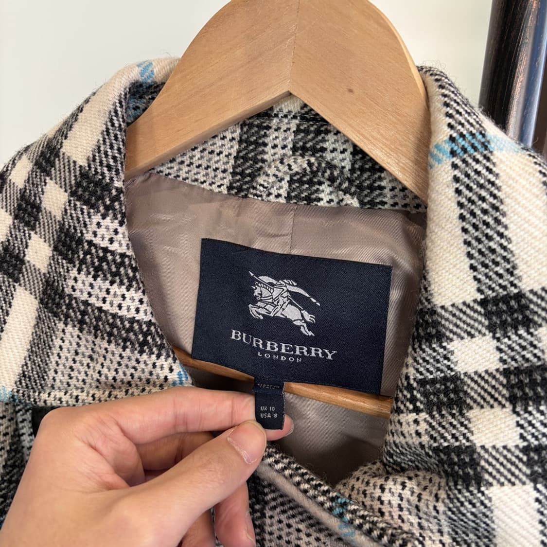 15937 - 버버리 체크 울 코트 (울 48%)  상품이미지5