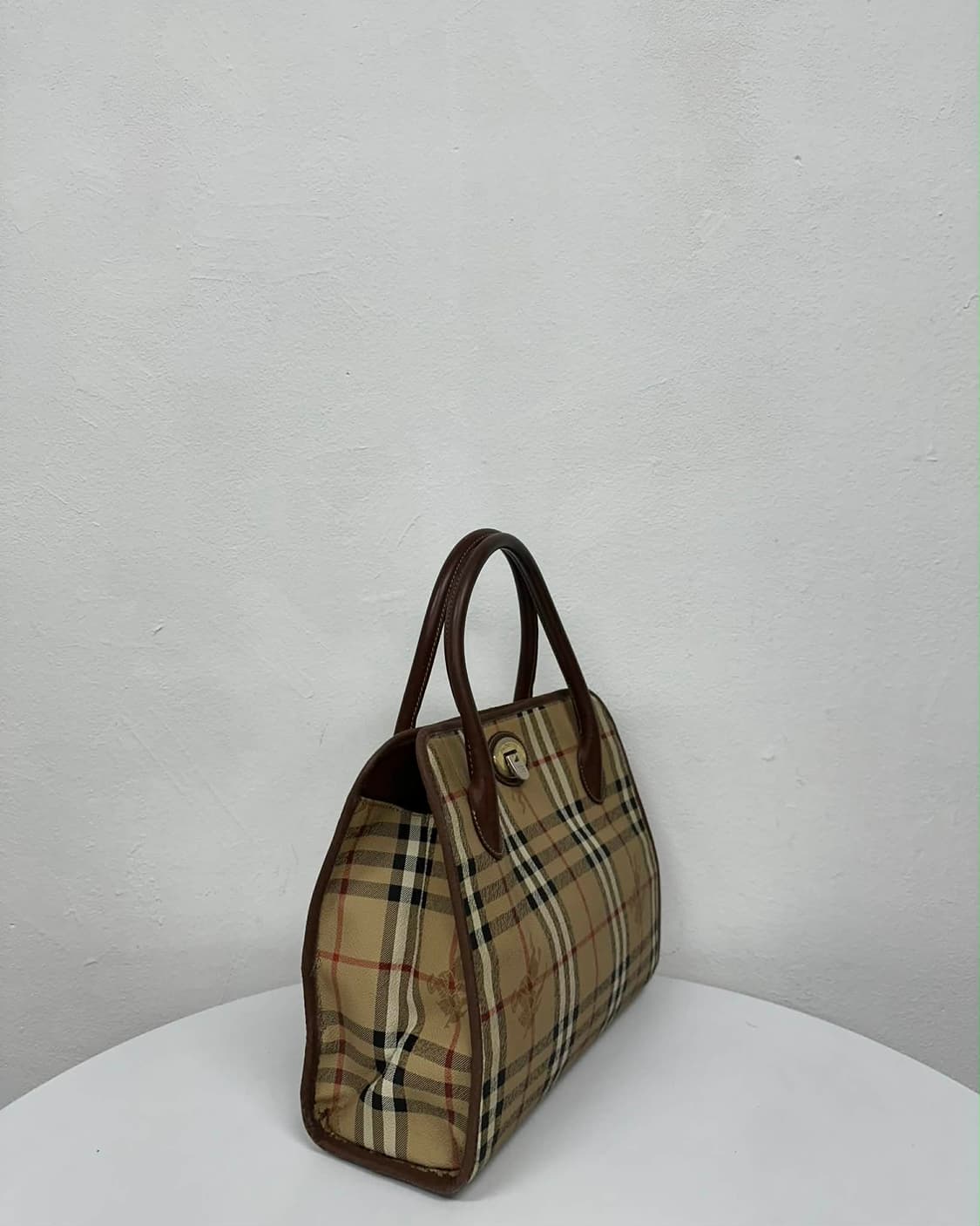 버버리 노바체크 빈티지 금장 핸드백 토트 상품이미지2