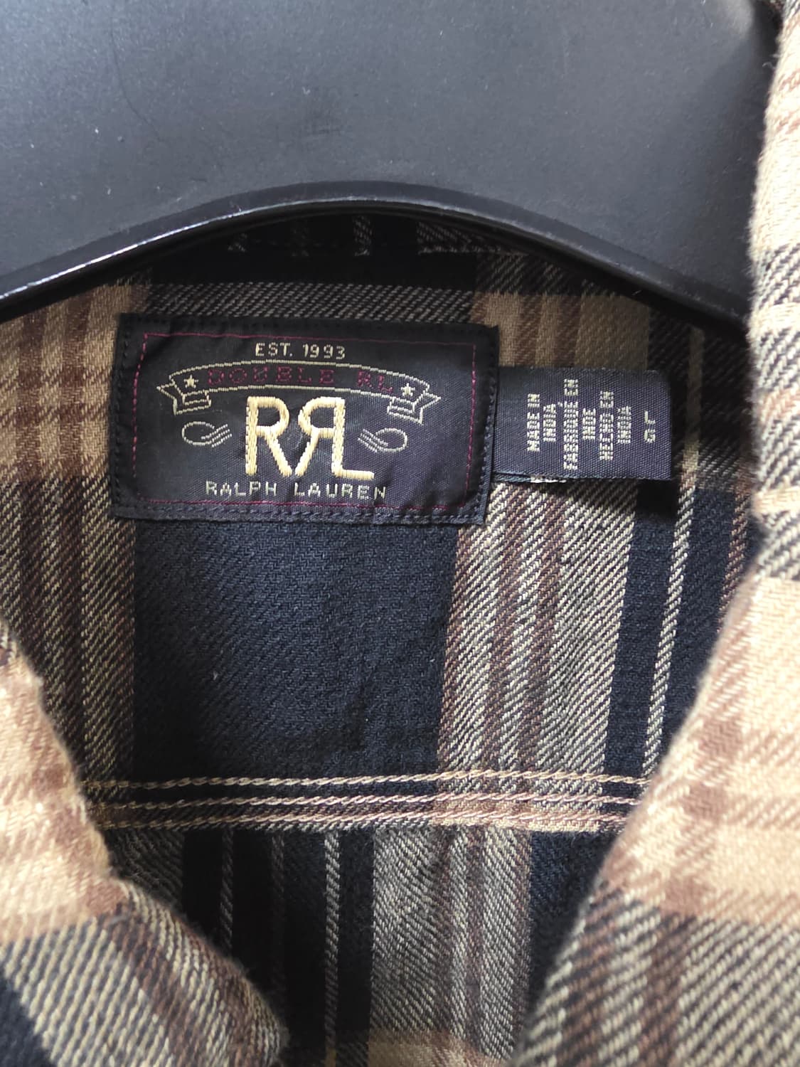 RRL 더블알엘 플래드 코튼 린넨 워크셔츠 L 상품이미지2