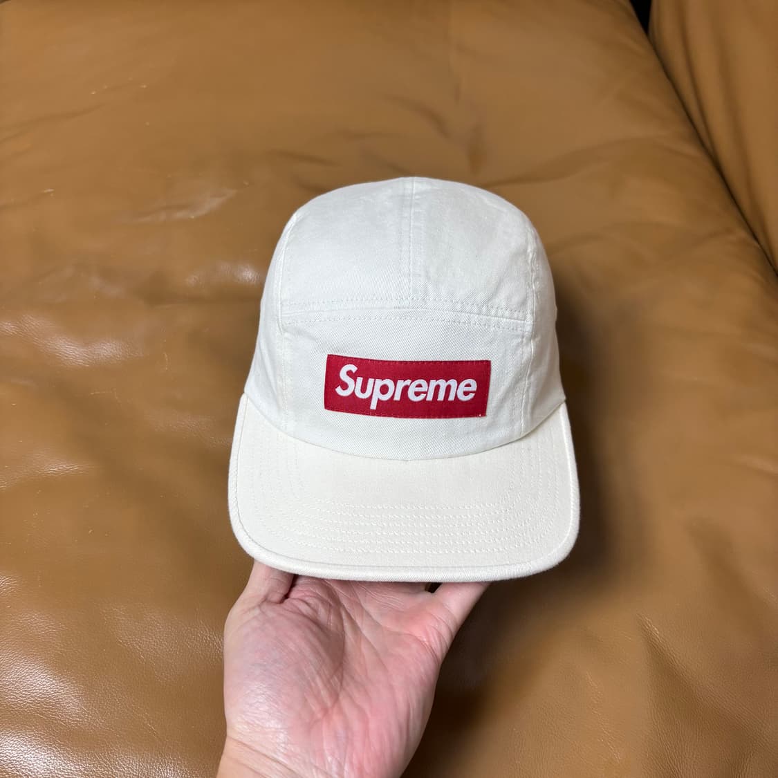 Supreme 슈프림 24ss 워시드 치노 트윌 내츄럴 캠프캡 모자 상품이미지3