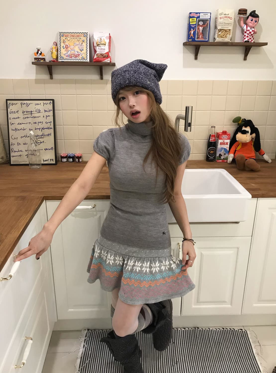 버버리 그레이 노르딕 퍼프 니혼진 코디세트 상품이미지1