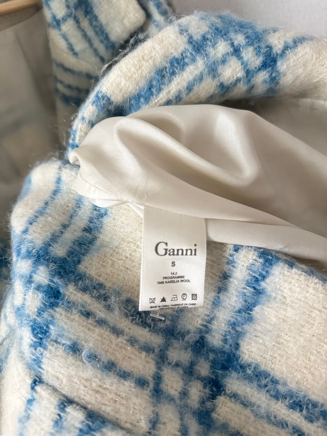Ganni oversize check coat 상품이미지7