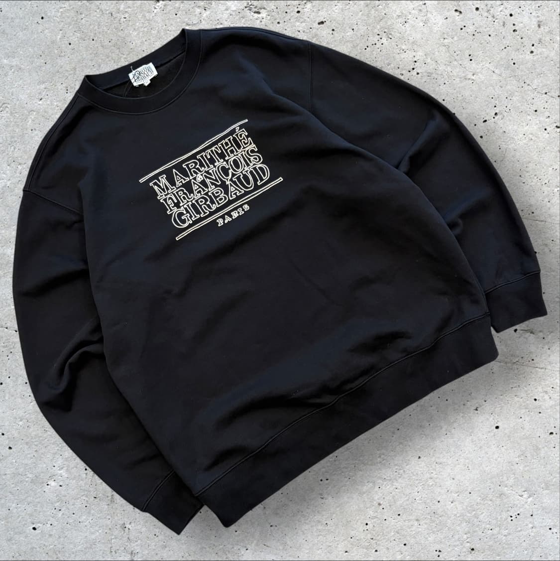 [XL] 마리떼 프랑소와 저버 블랙 맨투맨 티셔츠 D62 상품이미지1