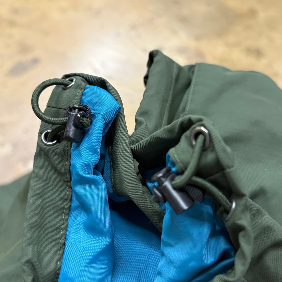 [정품/100] 노스페이스 블루 그린 후드 바람막이 자켓 b19 상품이미지7