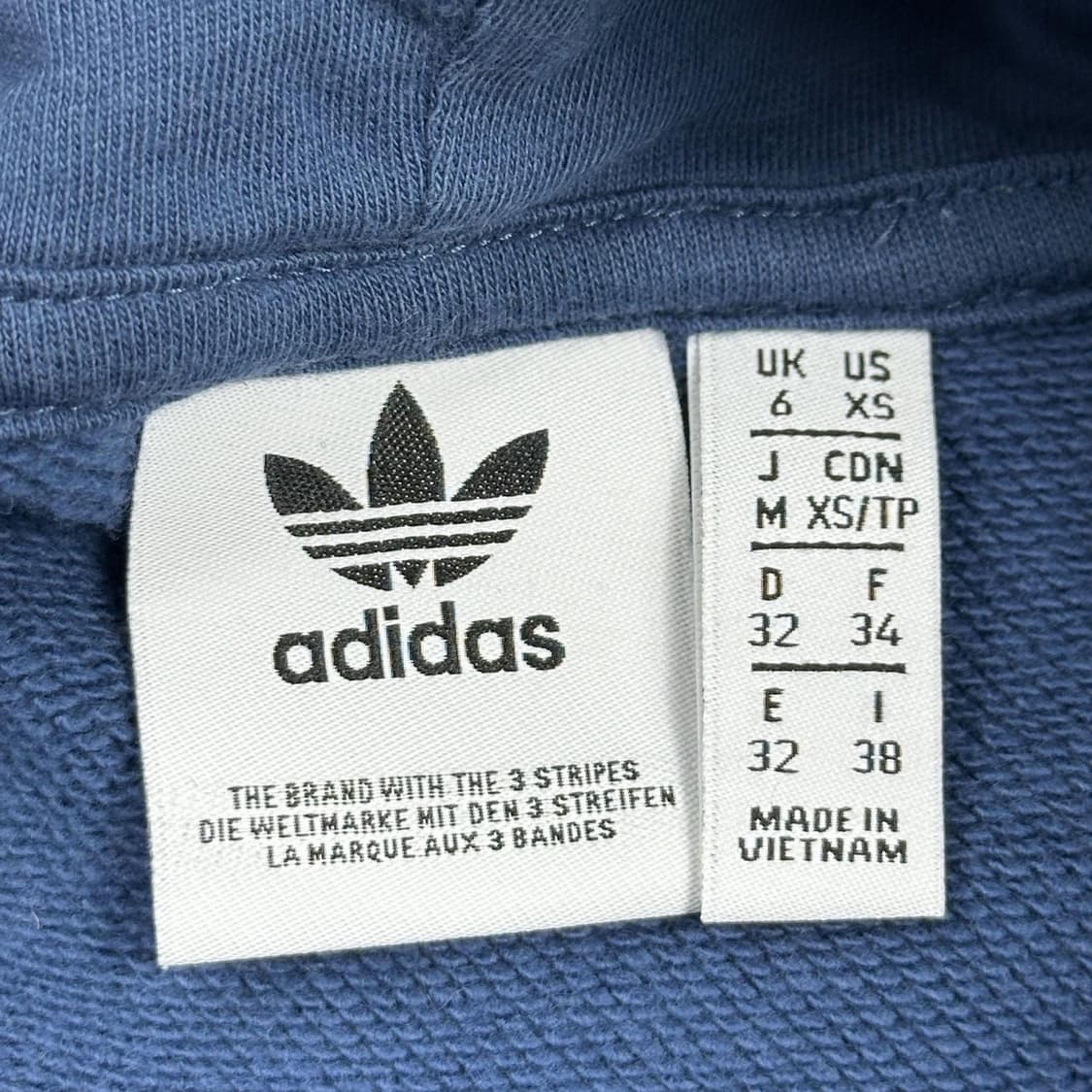 아디다스 트레포일 삼선 크롭 후드티 (M 여성추천) 상품이미지5