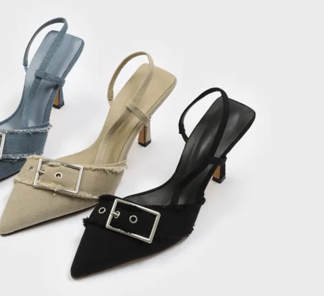 블랙업 슈린 버클 스틸레토힐 블랙 235 상품이미지1