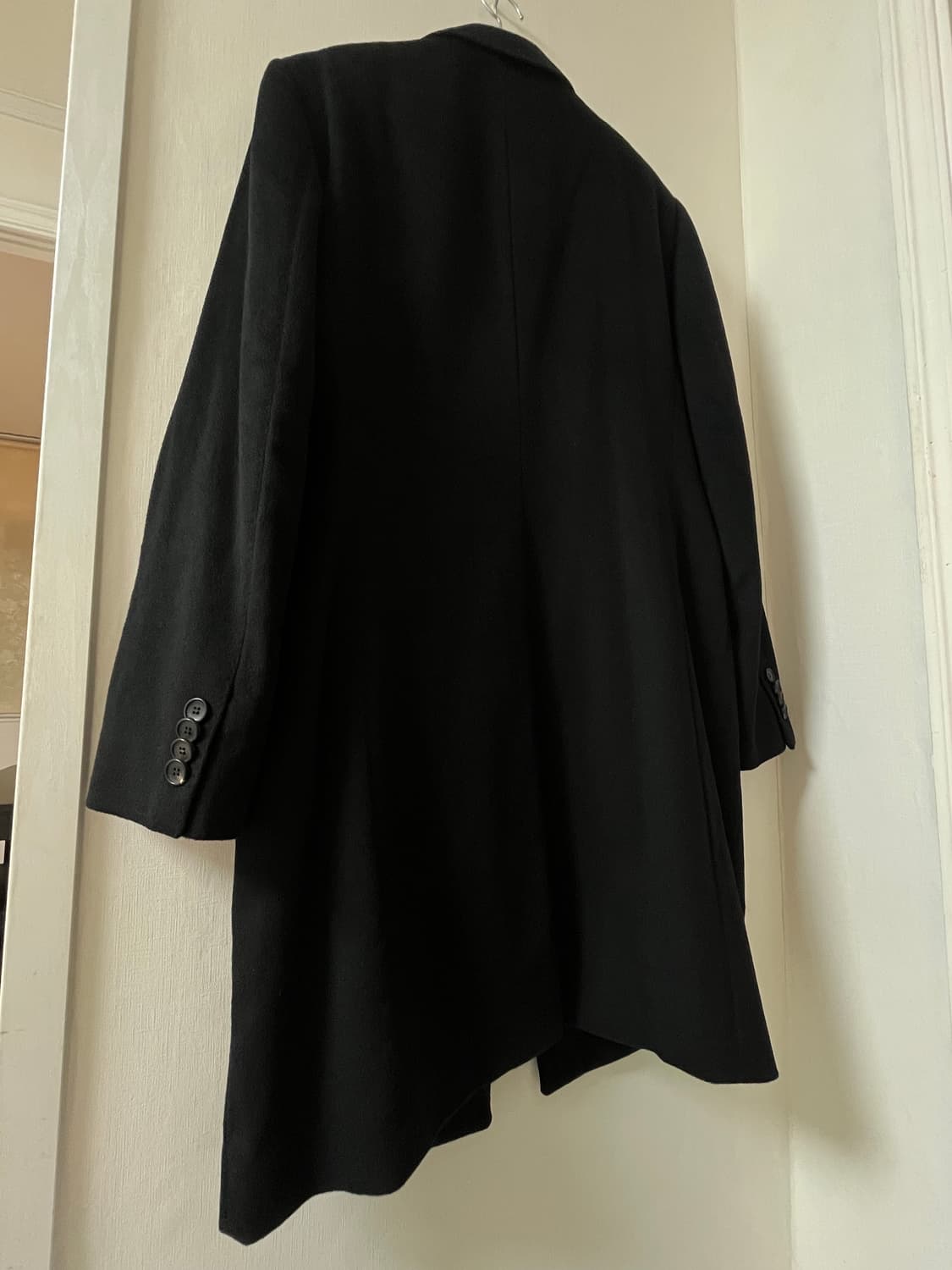 솔리드옴므 캐시미어100% 블랙 롱코트 급처 우영미 상품이미지5