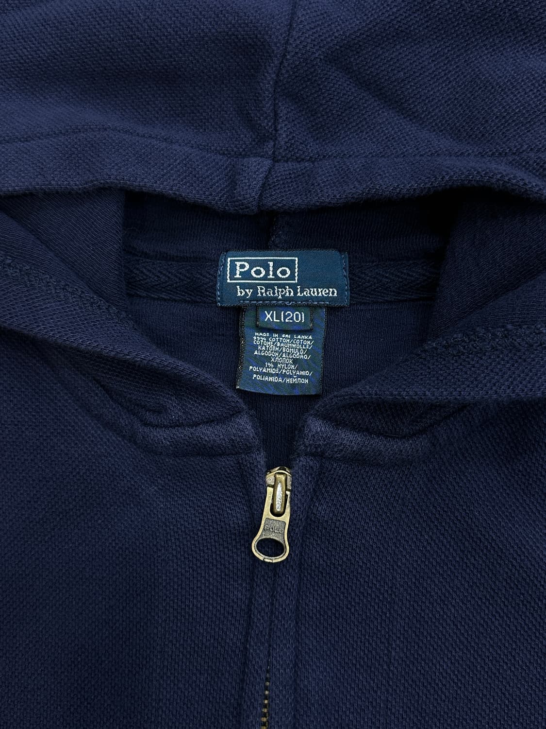 폴로 후드집업 네이비 상품이미지3