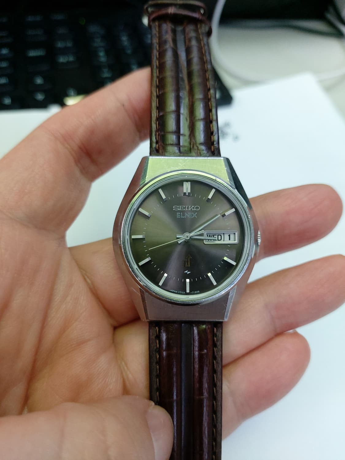 세이코 엘닉스 가죽 시계 상품이미지1