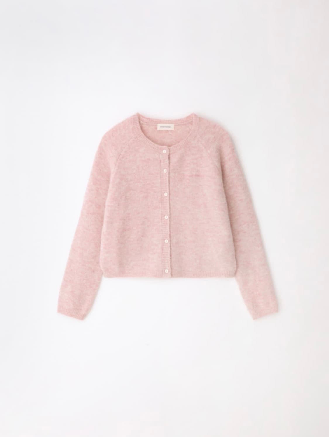 [위드아웃썸머] essential logo cardigan_pink 상품이미지3