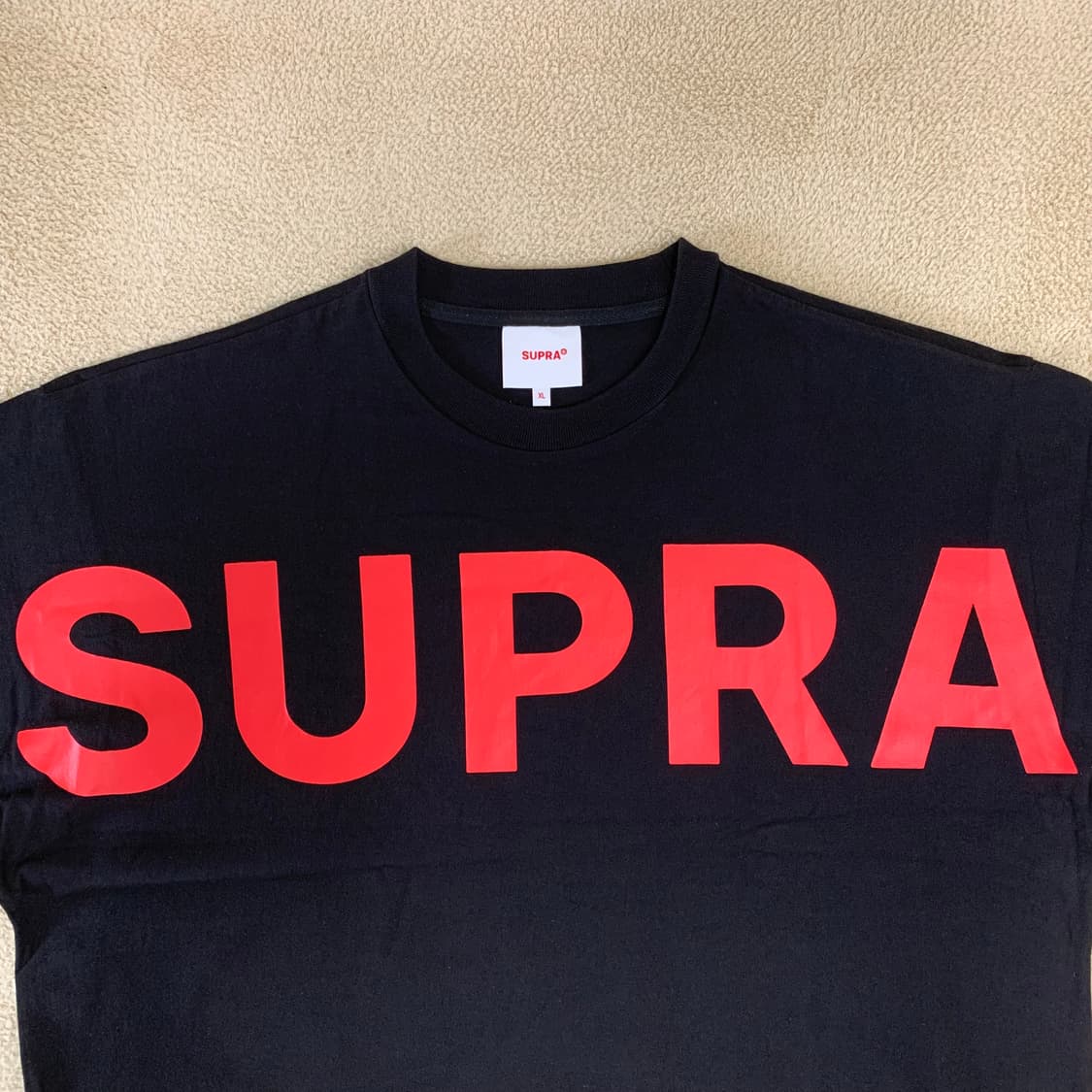 SUPRA 수프라 빅로고 오버핏 반팔티셔츠(XL/블랙) 여름티 상품이미지2