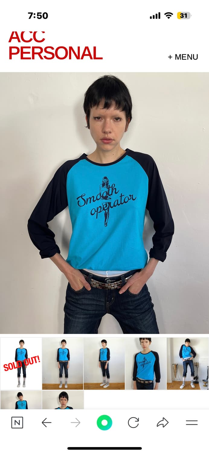저스트하우스 RAGLAN SLEEVE TEE, BLUE/NAVY 상품이미지1