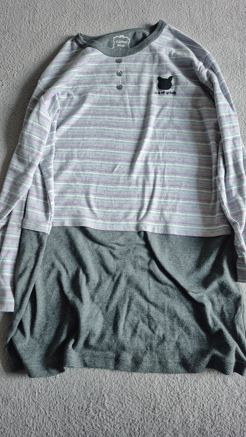 일본빈티지 카모메산장 단추 긴팔 롱슬리브 상품이미지2