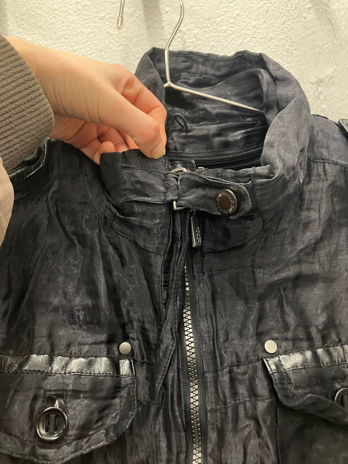 디젤 매쉬 레더 누빔자켓 상품이미지2