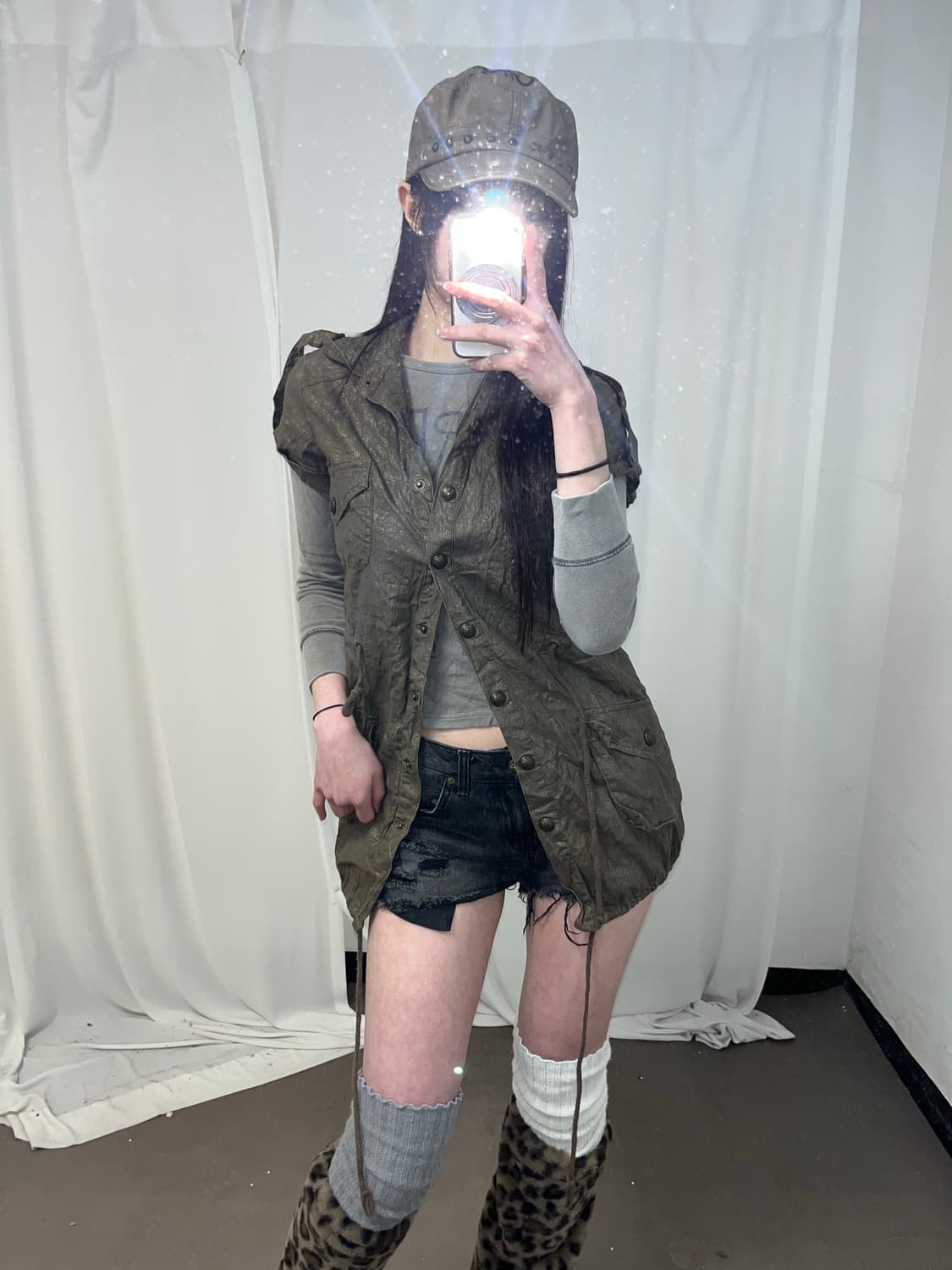  00‘s 브라운 글리터 원피스 상품이미지6