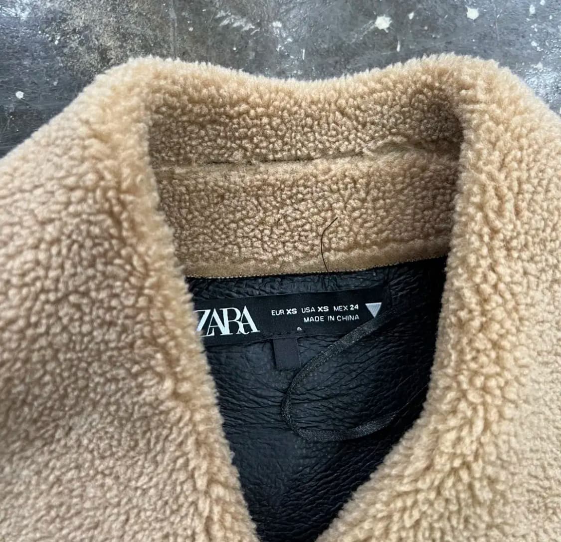 66) ZARA 자라 오버핏 양털 무스탕자켓 상품이미지8