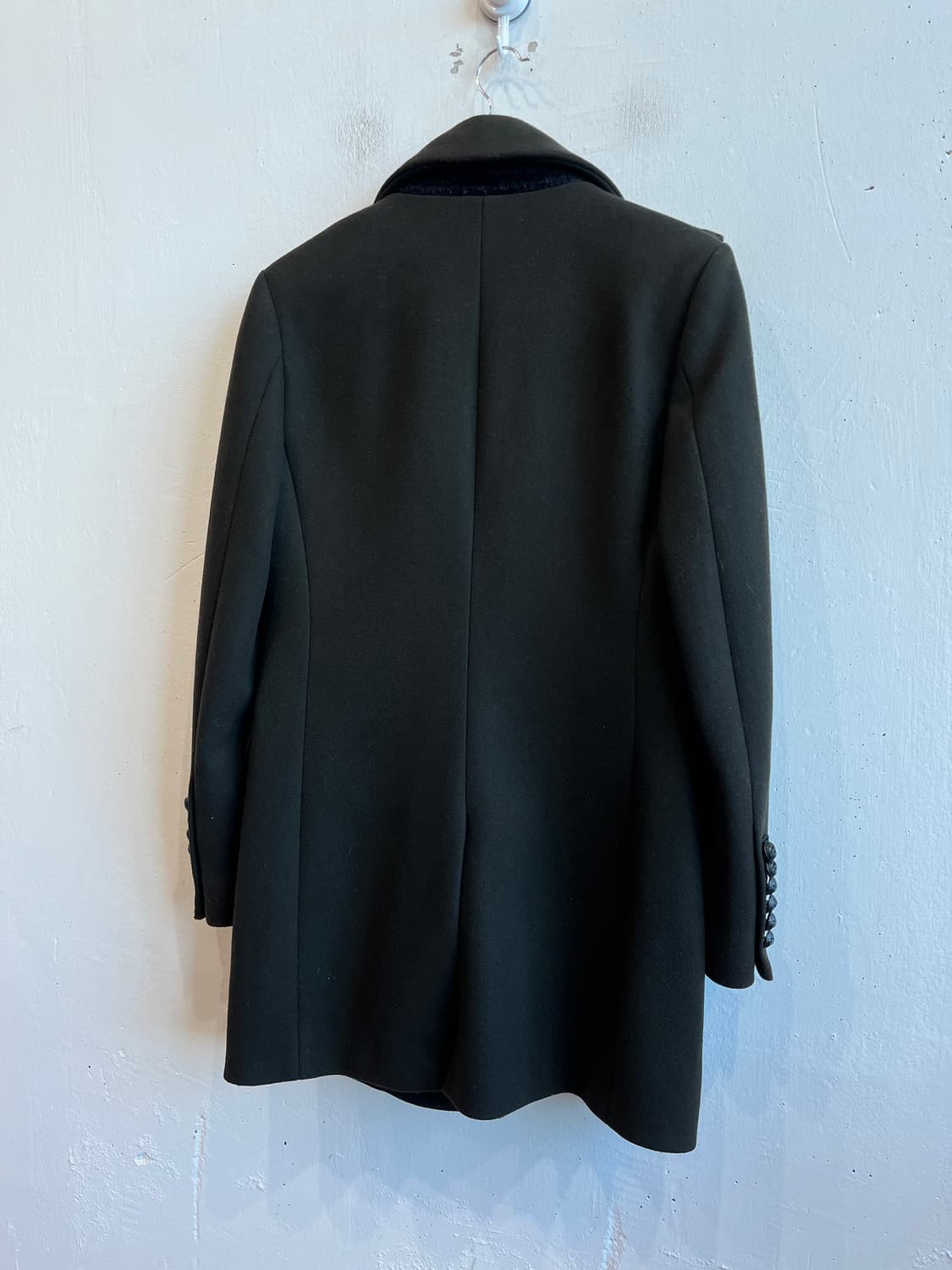 시스템 울 캐시미어 밀리터리 코트 상품이미지4