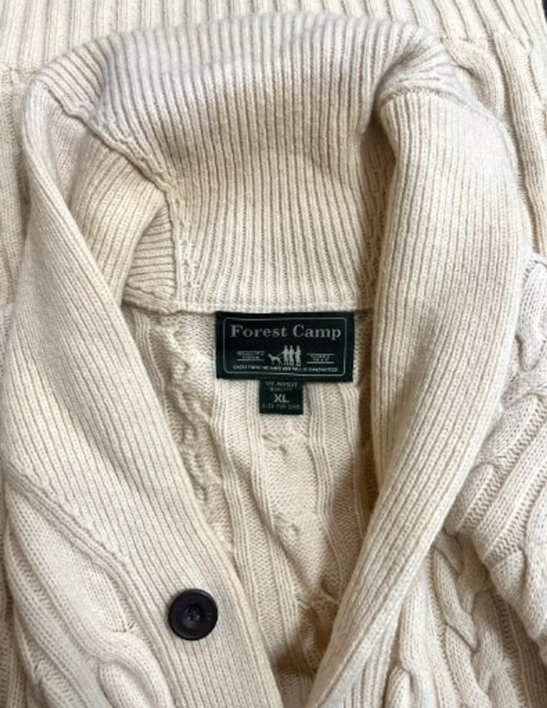 포레스트캠프 남성 케이블숄카라울가디건 XL 상품이미지5