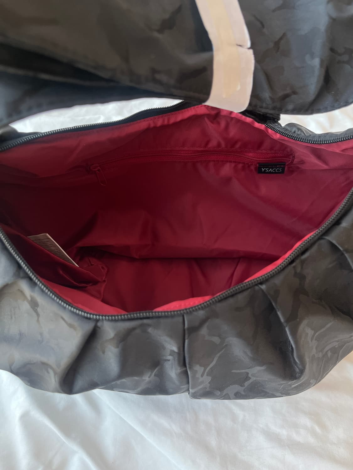 (새상품) Y’SACCS 요지 야마모토 카모 셔링 숄더 백 토트 백 상품이미지5