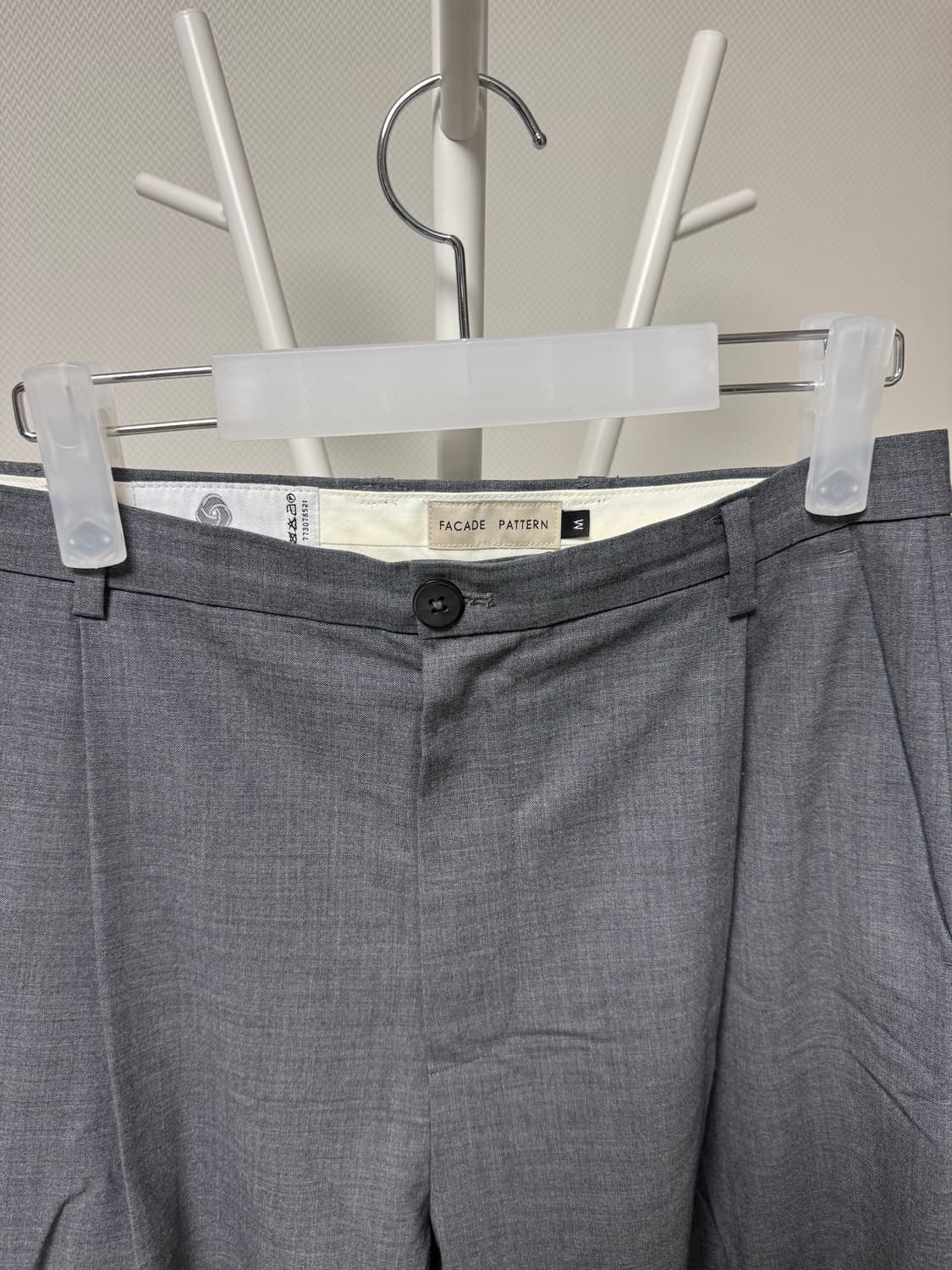 파사드패턴 썸머울 와이드 팬츠_charcoal 상품이미지4