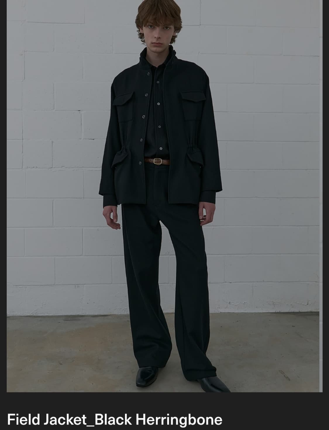 아이엘(Aieul) 필드 자켓 블랙 해링본 상품이미지2