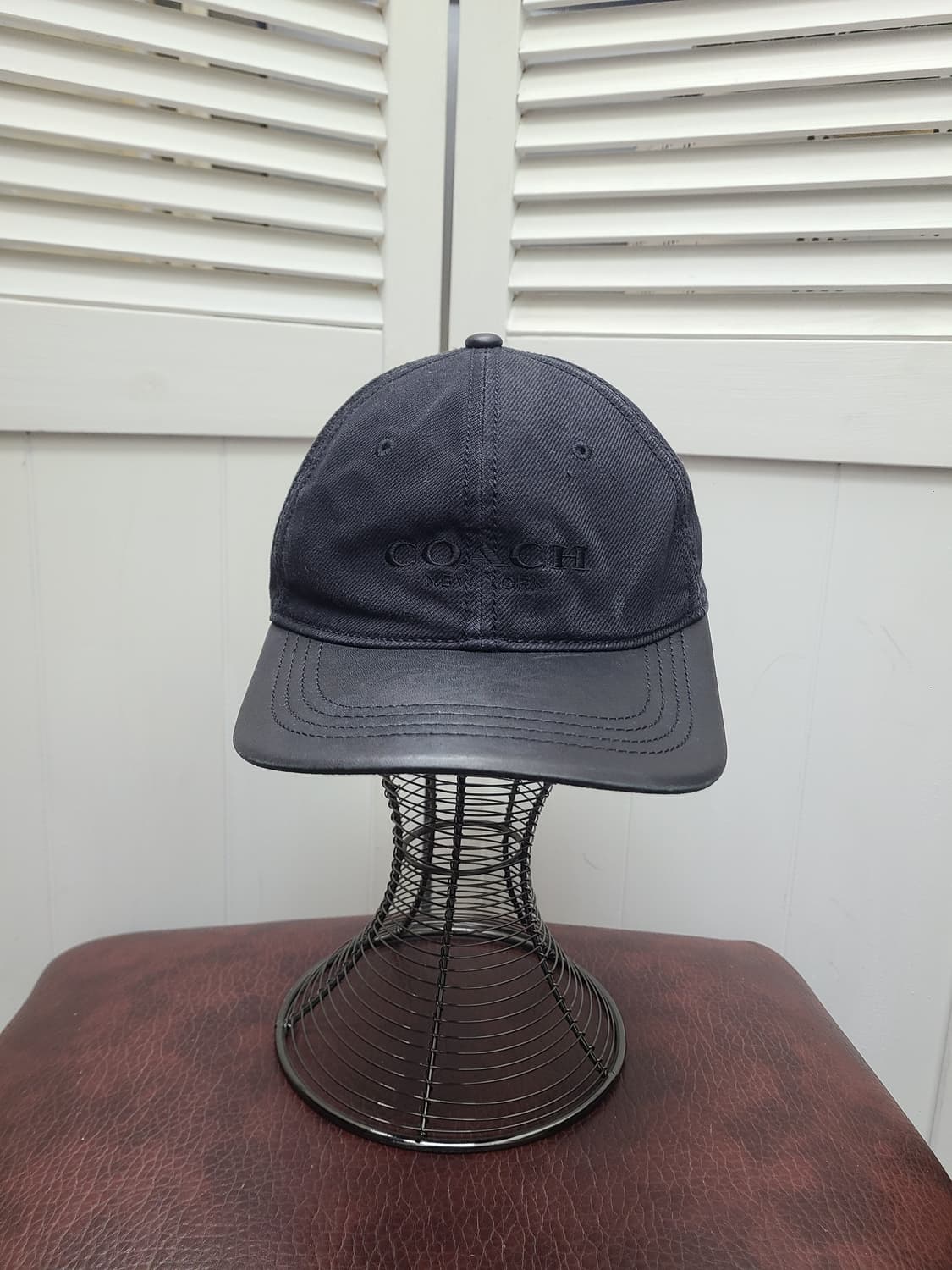 코치 레더 캔버스 볼캡 상품이미지2