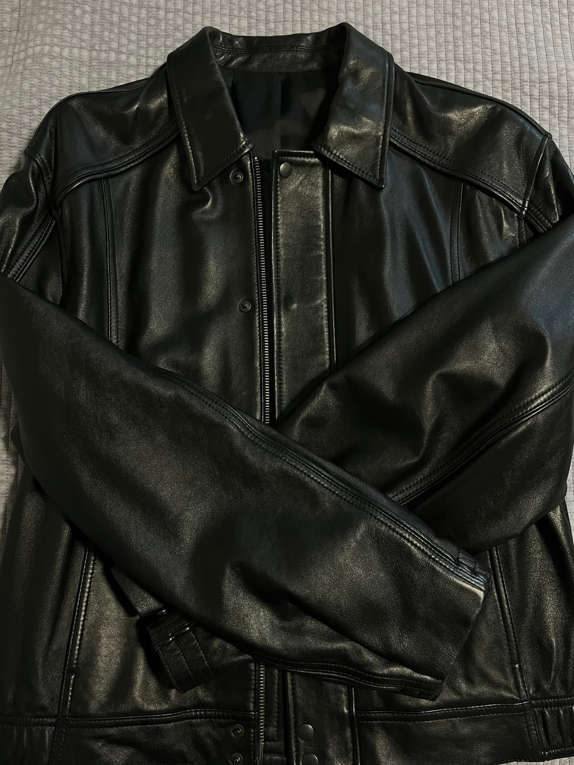 M) 유스 레더 봄버  상품이미지5