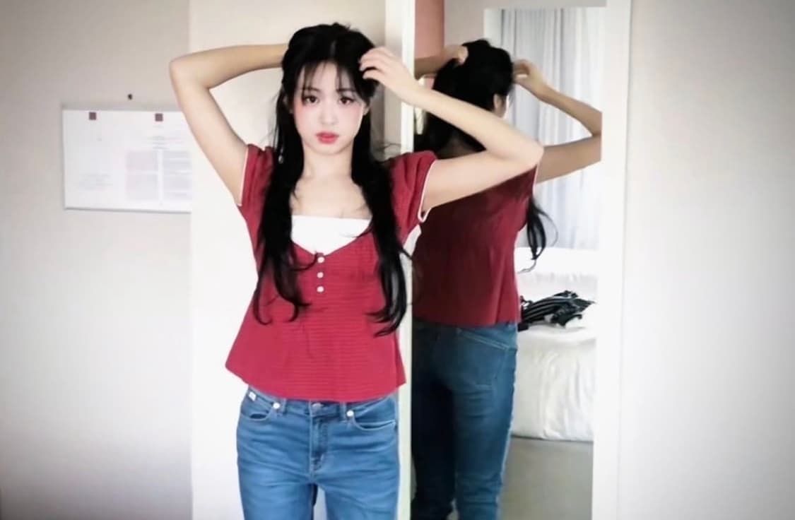브랜디멜빌 레드체크 블레어탑  상품이미지1