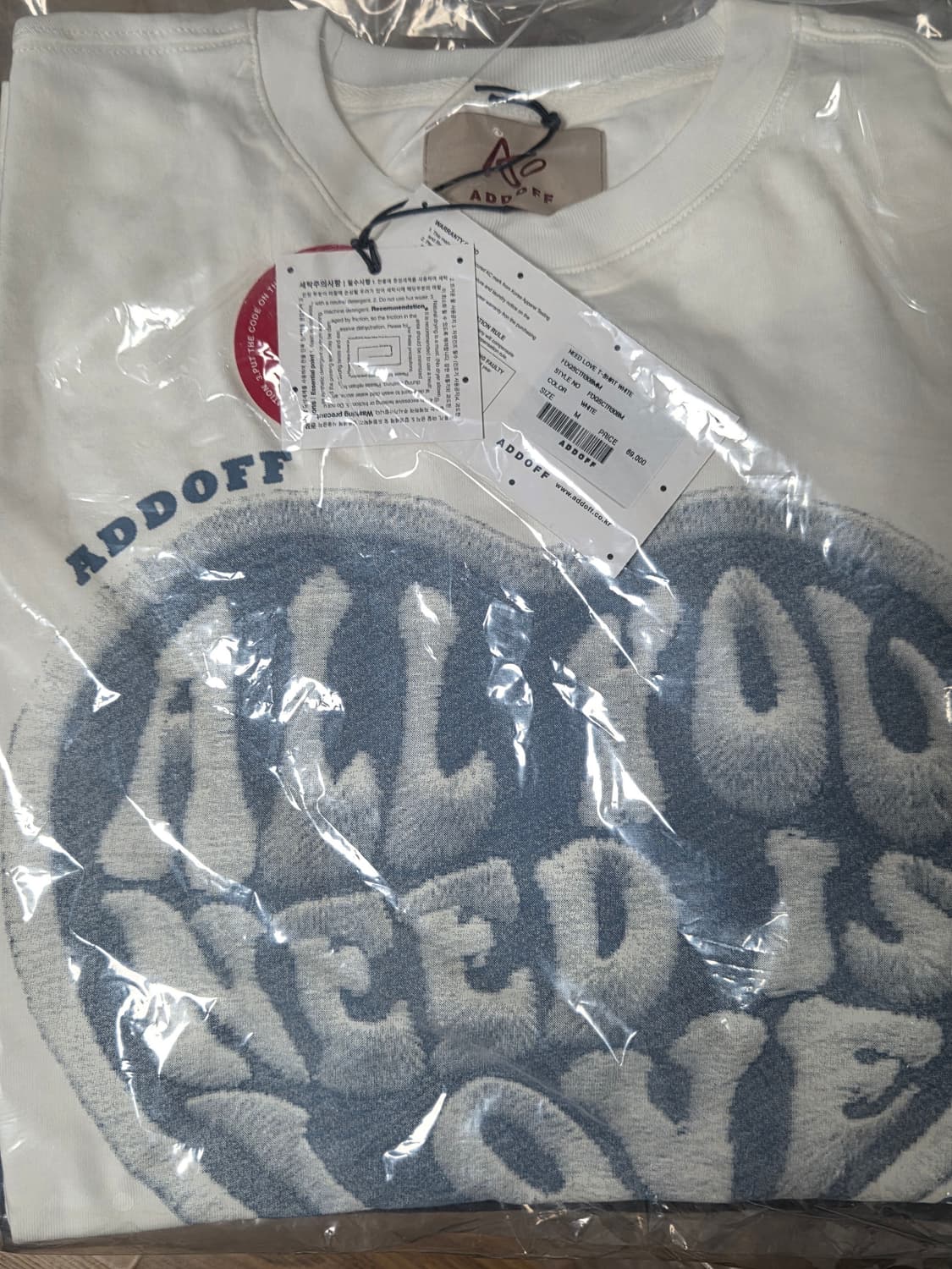 애드오프 하트 반팔티셔츠 새상품 상품이미지2