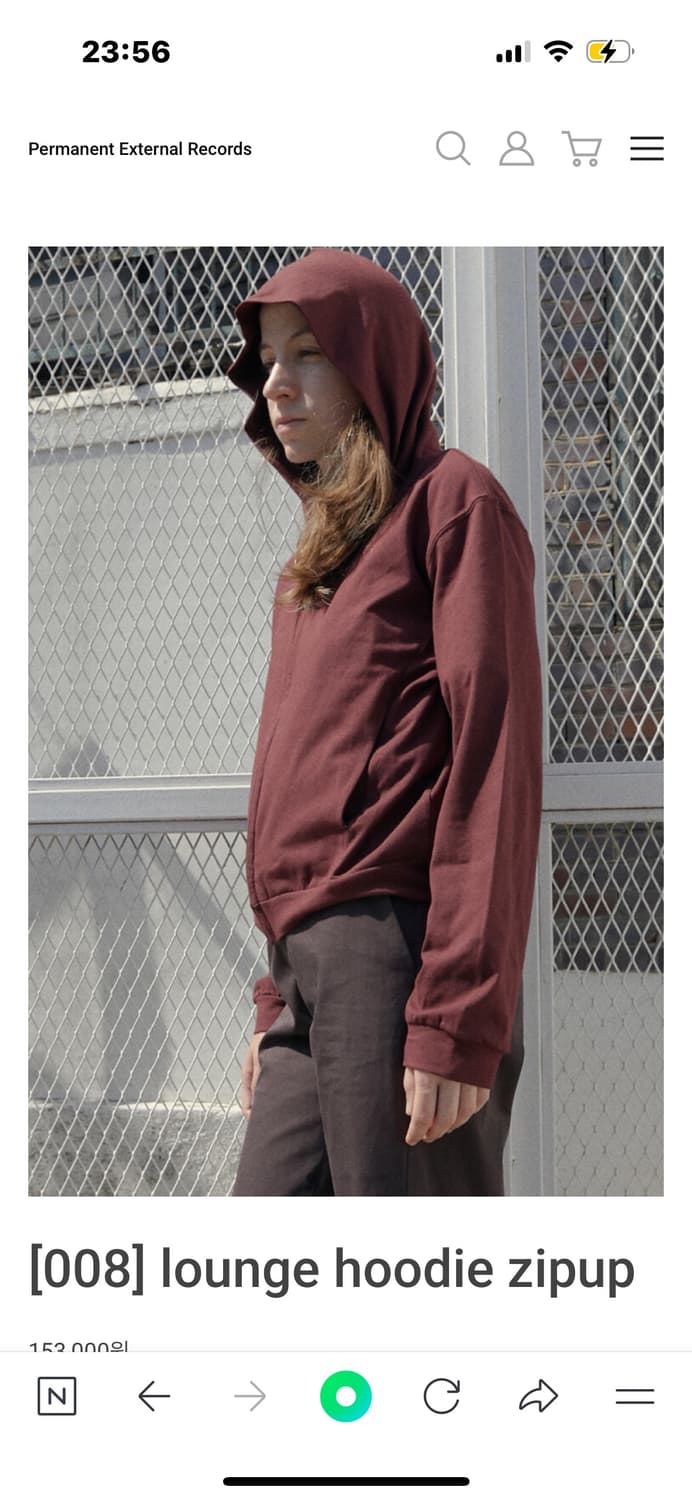 머듈 라운지 후드 집업 버건디 상품이미지1