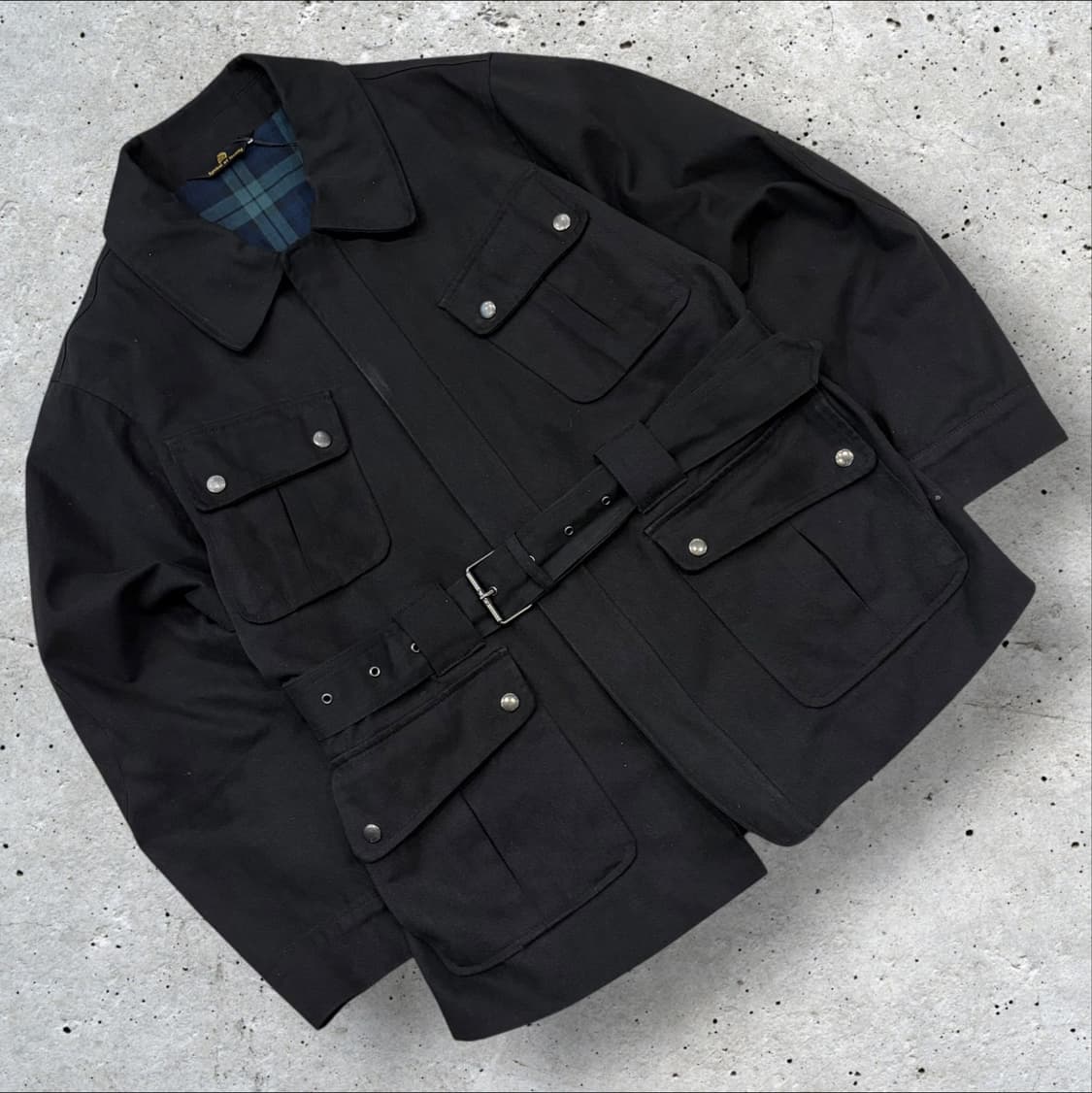 [L] 론트 사파리 블랙 벨티드 자켓 C34 상품이미지1