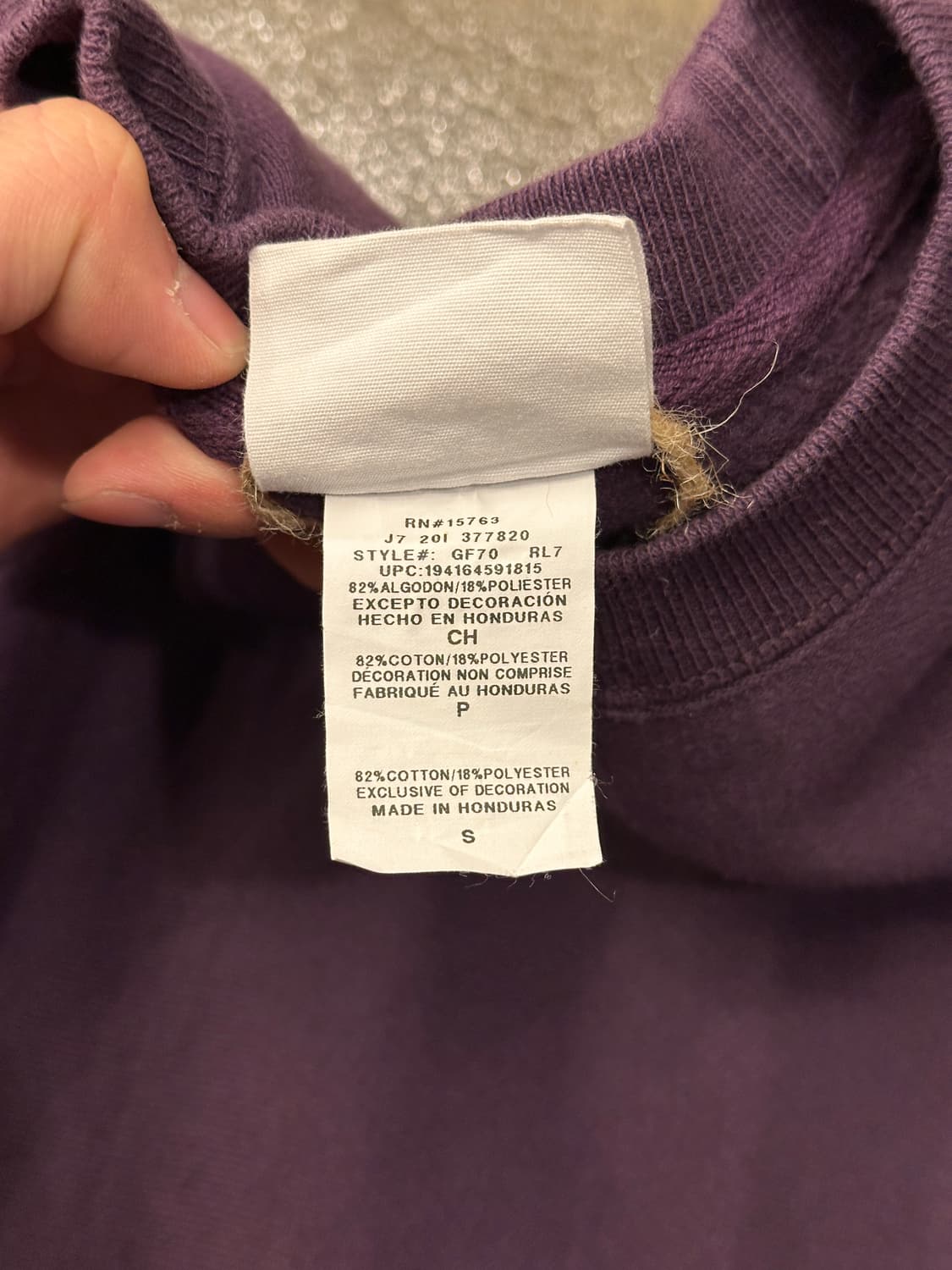 챔피온 리버스위브 맨투맨 퍼플 S 상품이미지5