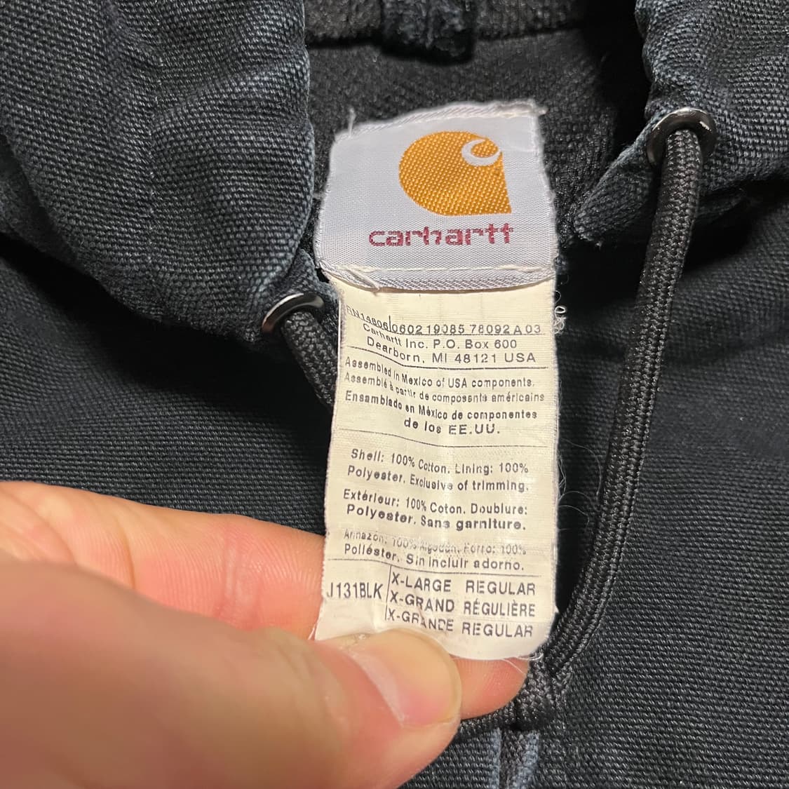 [XL] 00s 빈티지 칼하트 액티브 자켓 J131 BLK 상품이미지6