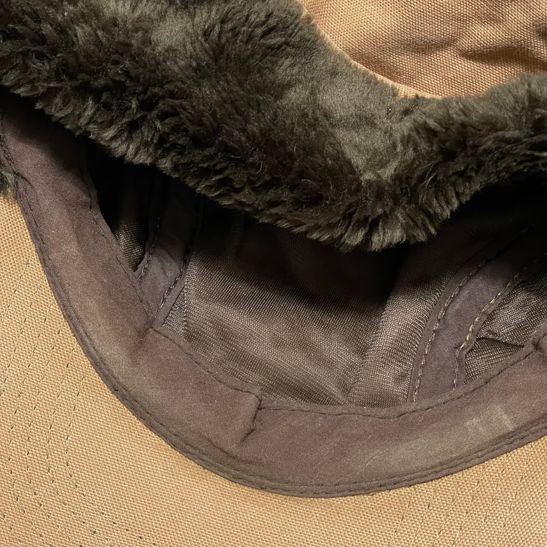 빈티지 군밤모자 이어플랩모자 베이지색 상품이미지4