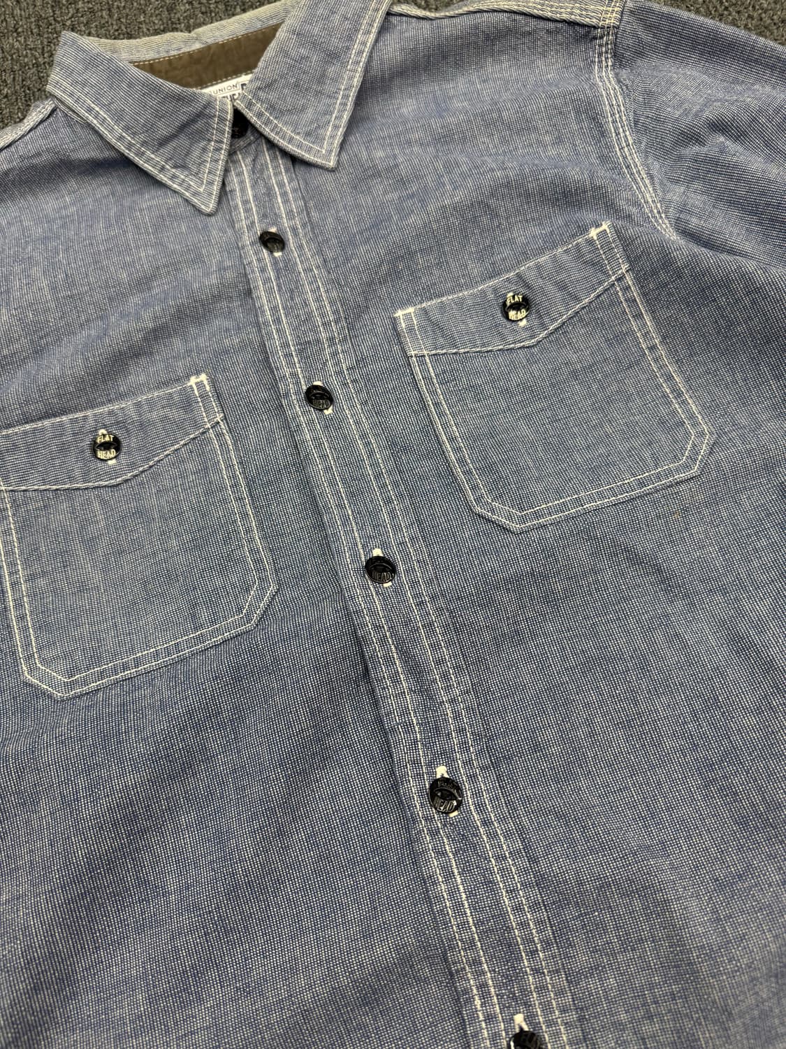 40)플랫 헤드 빈티지 샴브레이 셔츠 상품이미지3