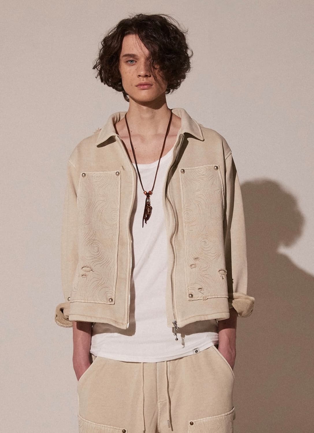 에썰미 DIAMOND INDIE JACKET 베이지 상품이미지2