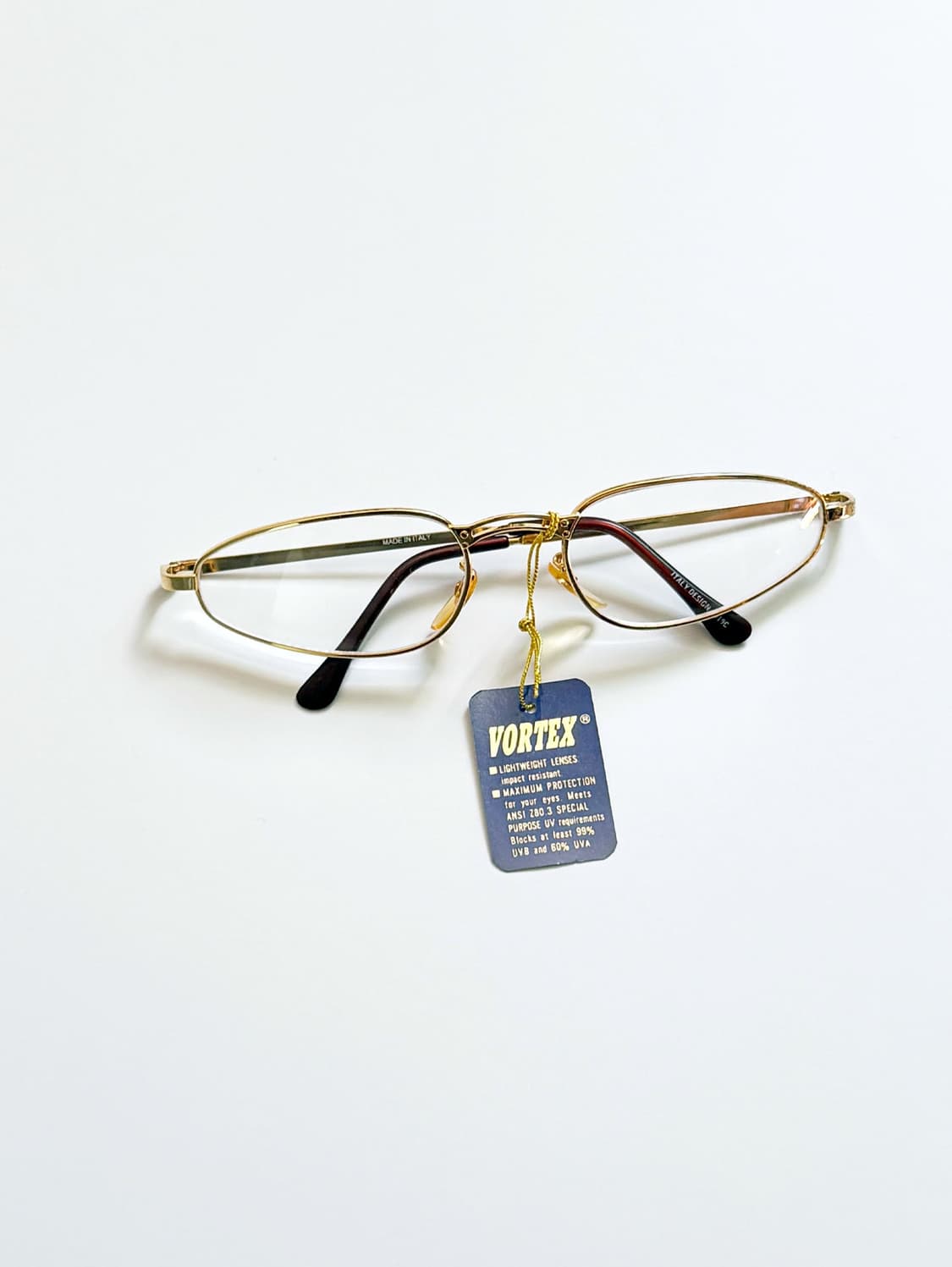 90s VORTEX 골드 메탈 오벌 프레임 빈티지 안경 상품이미지1
