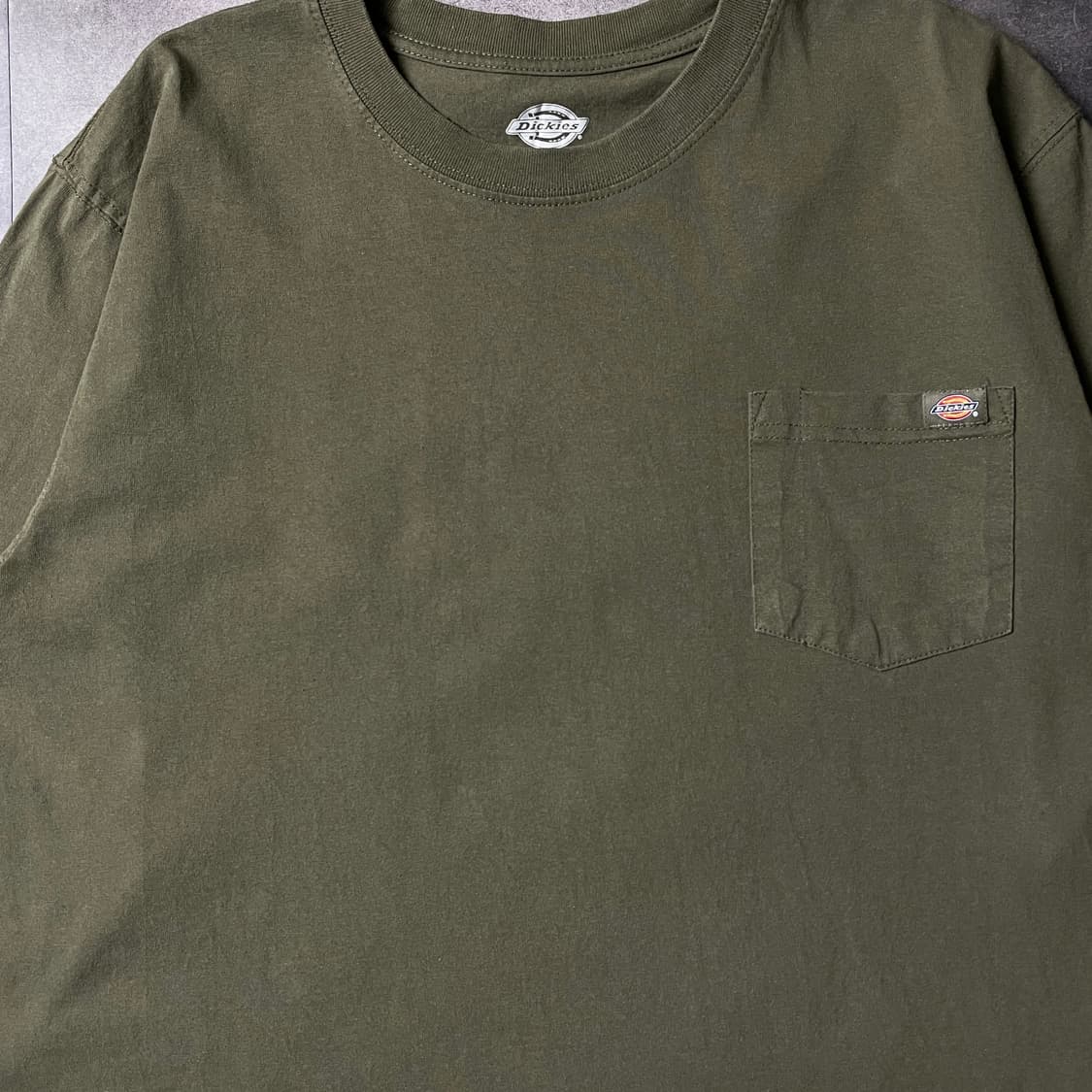 DICKIES 디키즈 빈티지 카키 시보리 긴팔 티셔츠 A00888 상품이미지3