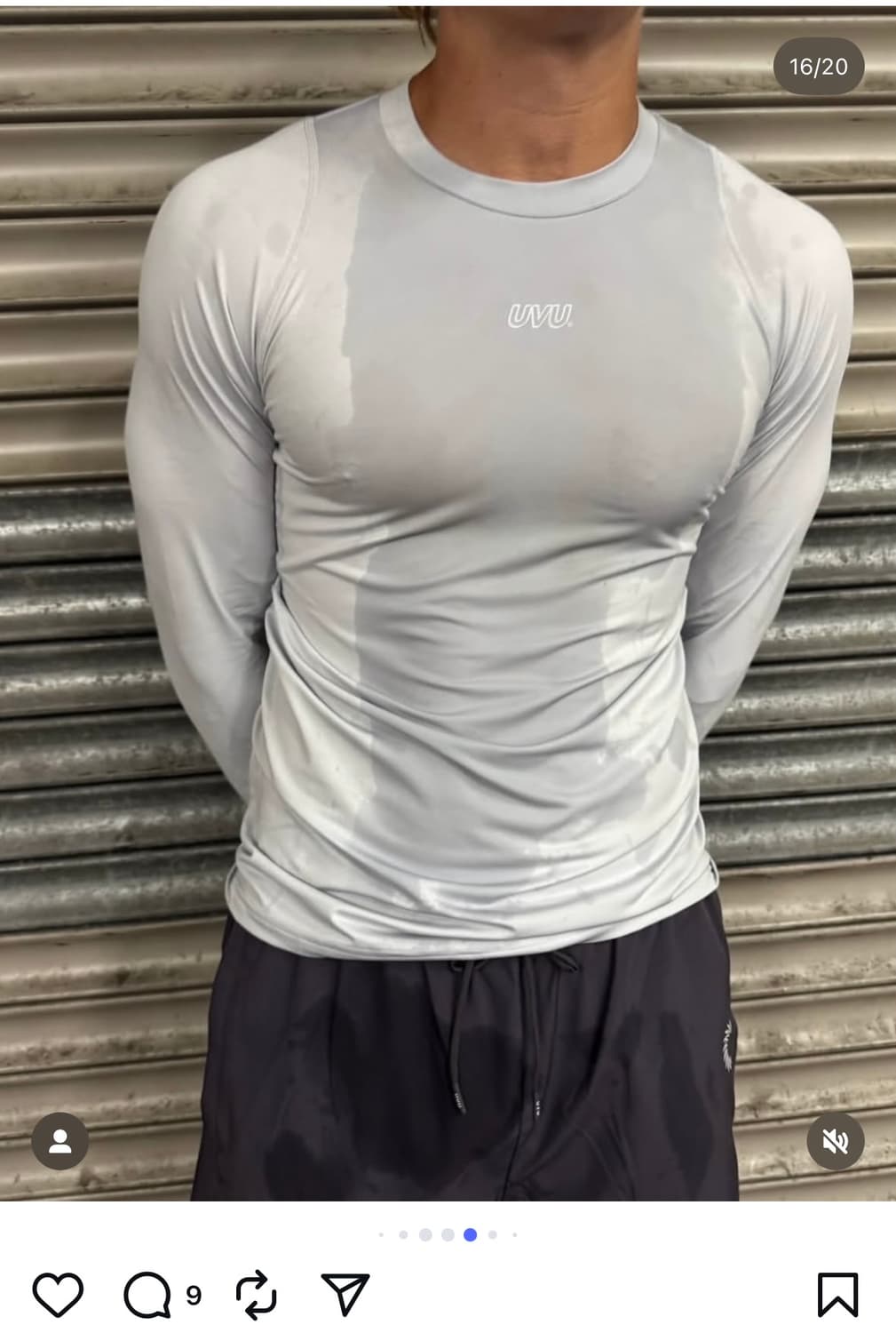 [새상품-M/L] UVU L/S Training Top 러닝 긴팔 상품이미지3