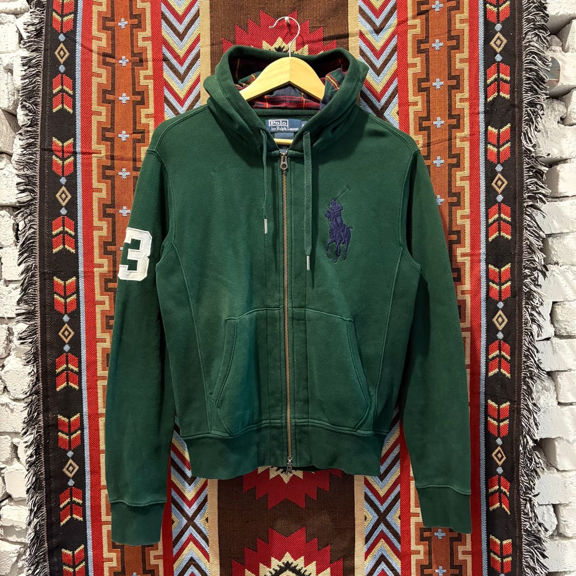 폴로 빅포니3 체크후드집업  상품이미지1