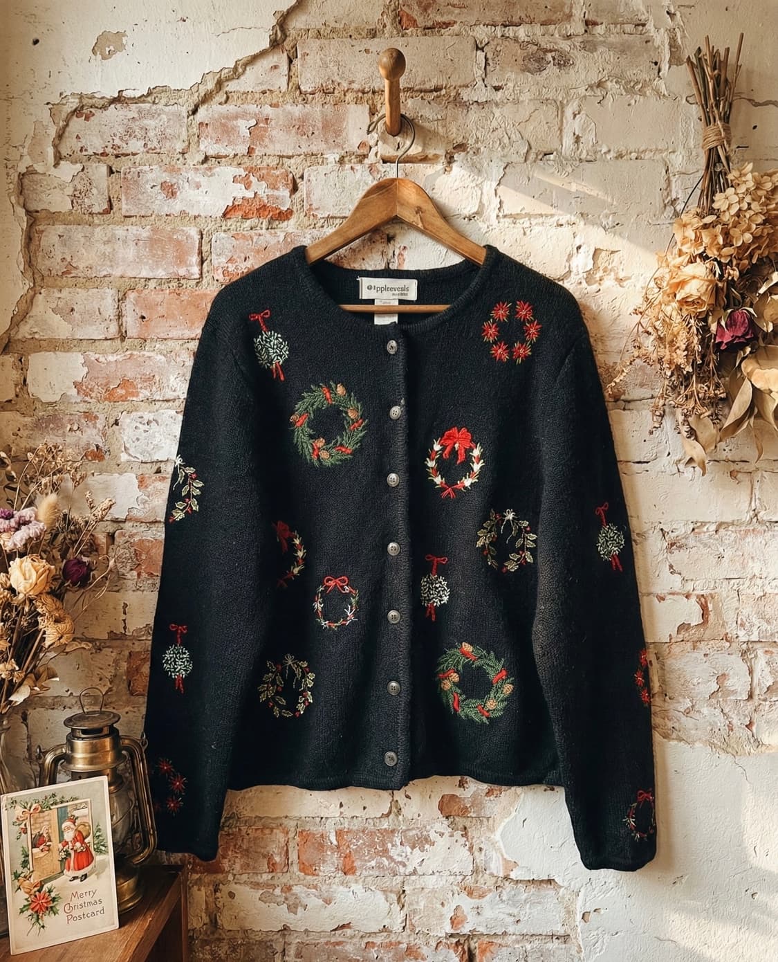 Appleseed's 크리스마스 리본 가디건 상품이미지1