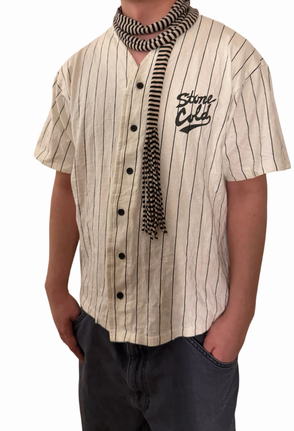 1998 wwf 스톤 콜드 스티브 오스틴 스트라이프 야구 져지 상품이미지3