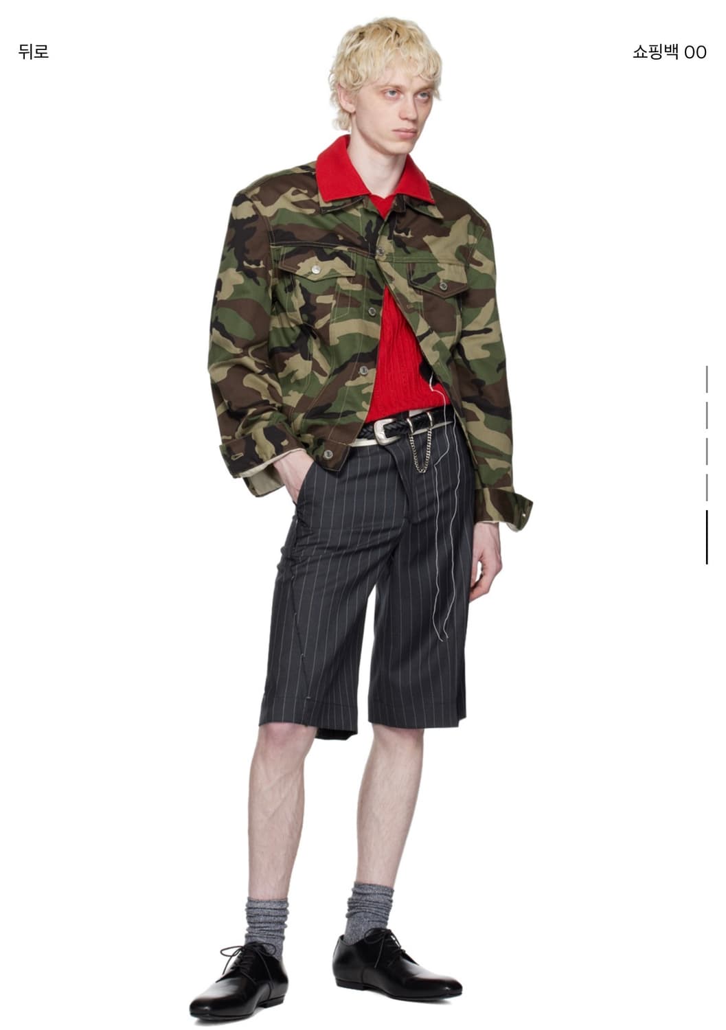 커미션 카모 숏 자켓 상품이미지4