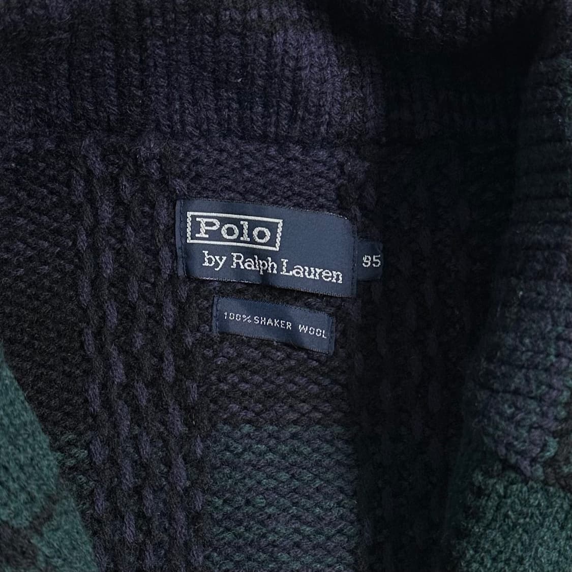 90s 폴로 블랙와치 울 더플 가디건 상품이미지6