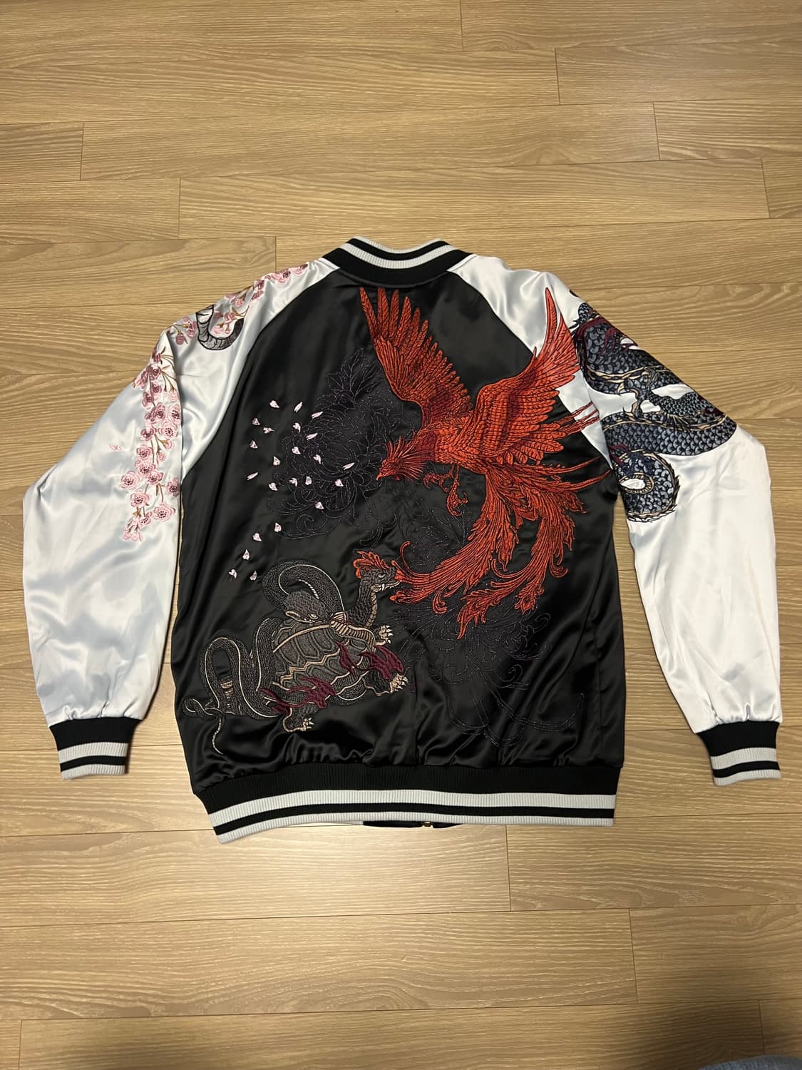 호랑이 용 현무 주작 벚꽃 스카잔 상품이미지4