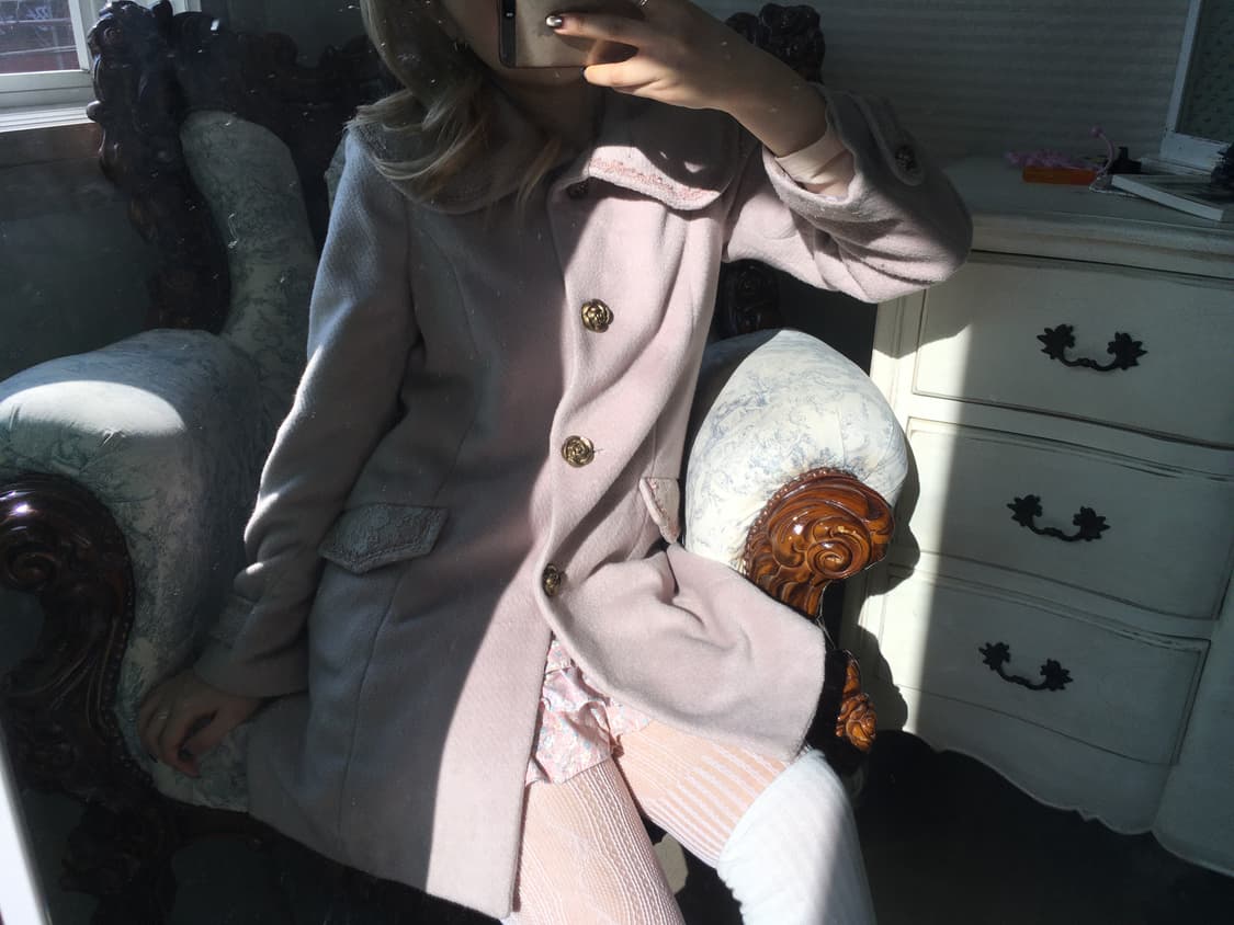 axes femme gyaru palepurple lace coat 상품이미지4