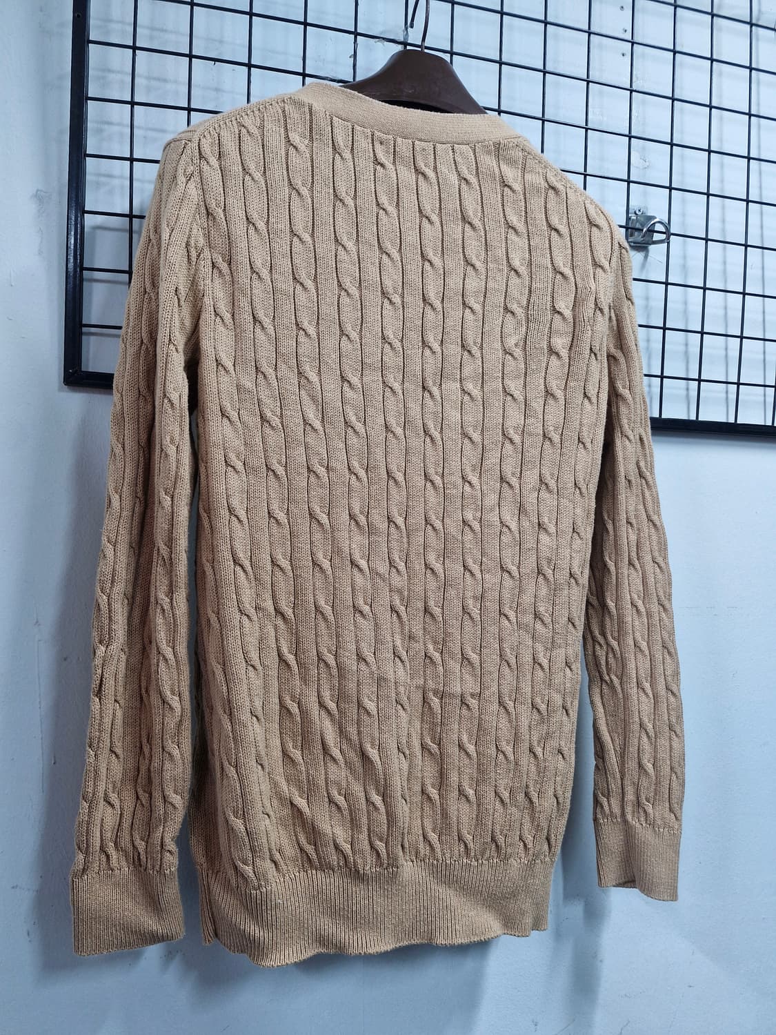 100L/77 폴로랄프로렌 케이블 니트 가디건 베이지 상품이미지7