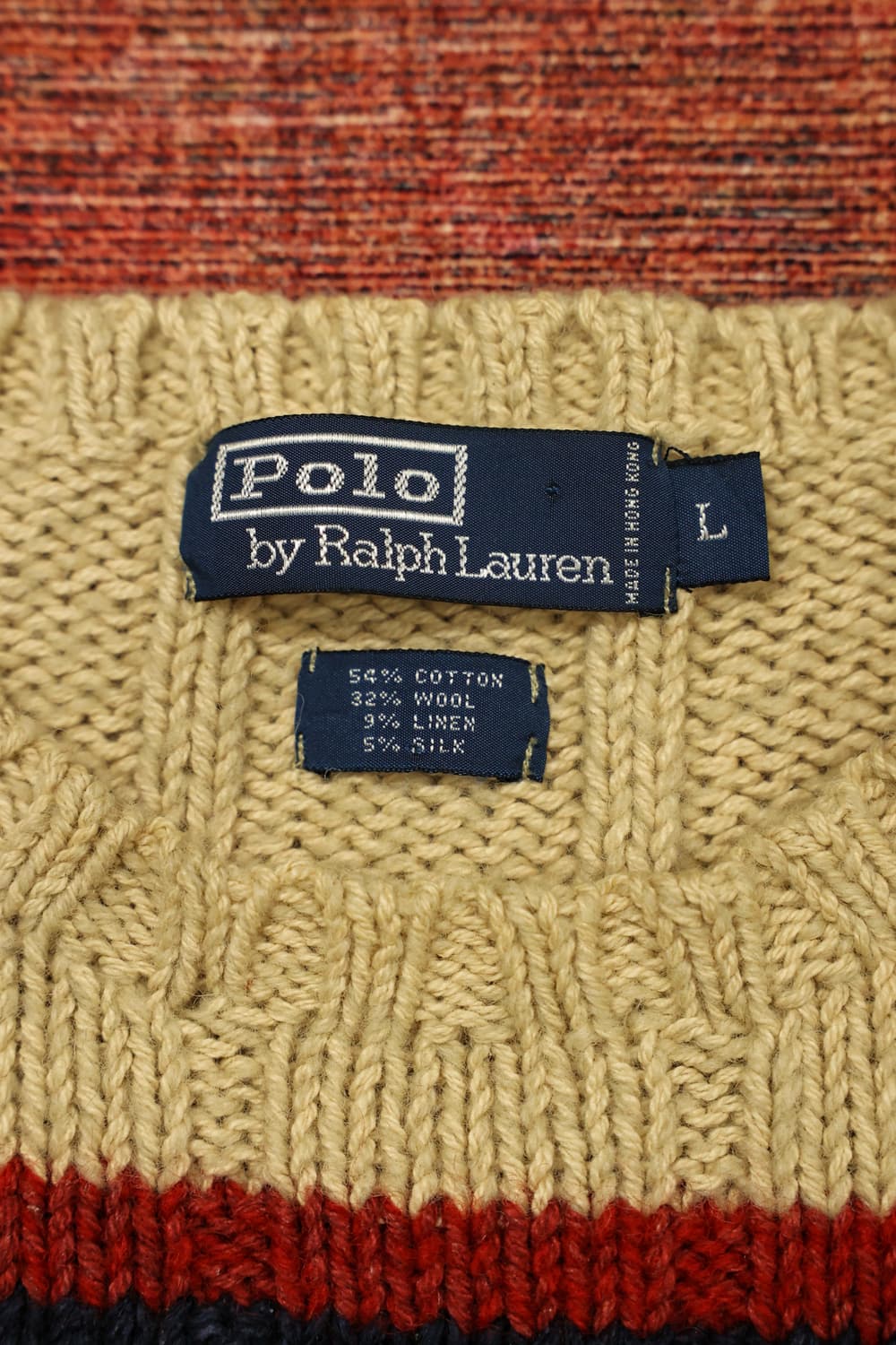 90s 빈티지 폴로랄프로렌 스트라이프 니트 판매 상품이미지5