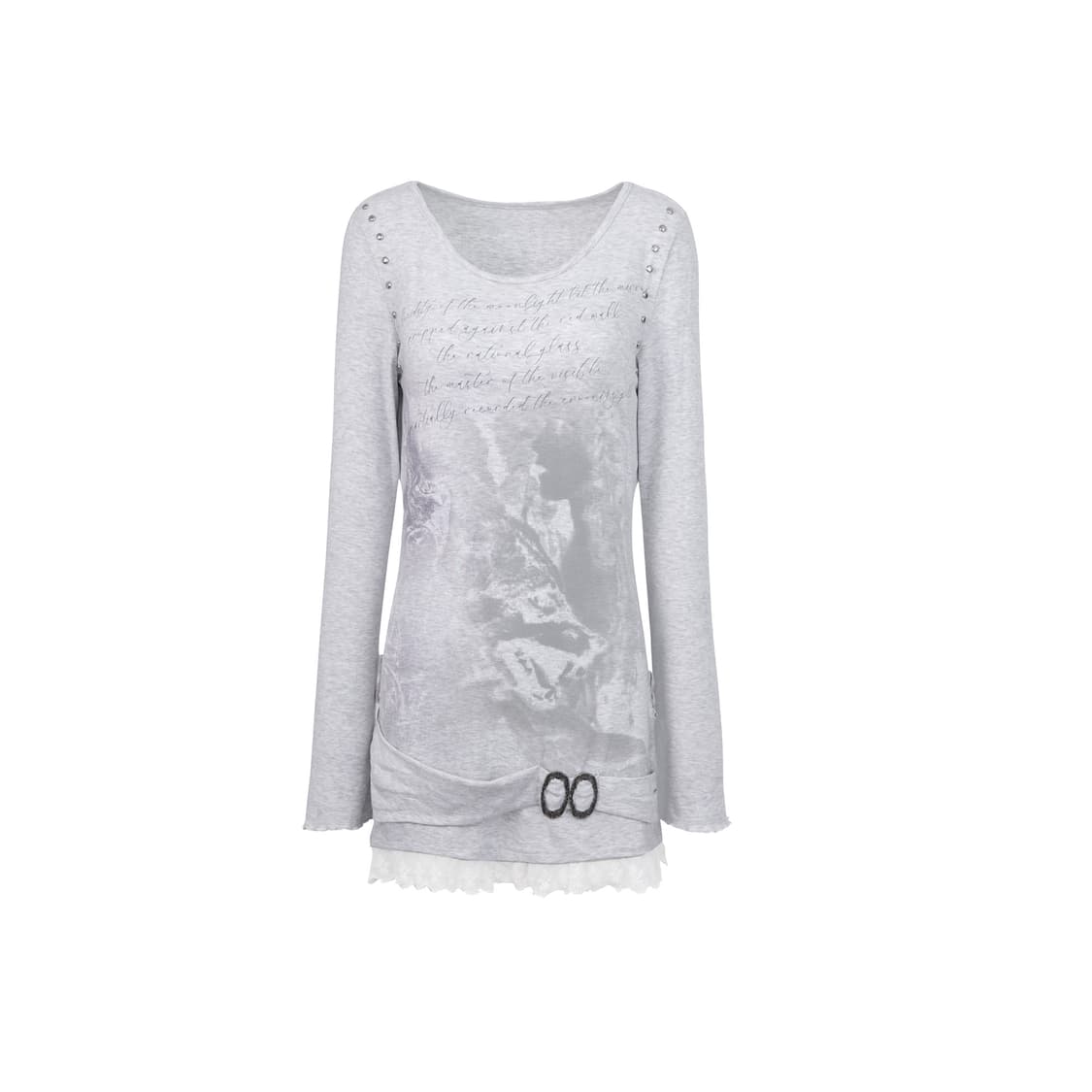 DoublePunch Retro Print Lace Long Sleeve 상품이미지3